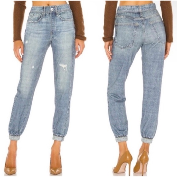 Rag & Bone Miramar Jogger Sweatpants in Glass Hill Pull on Jeans Pants - Small